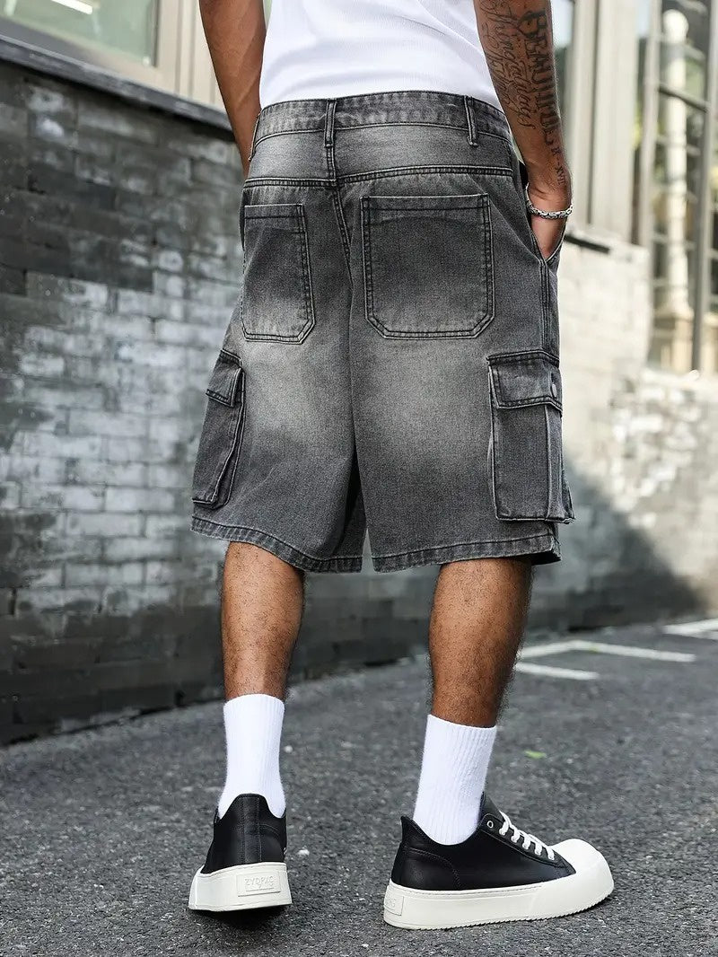 Męskie Szorty z Wieloma Kieszeniami