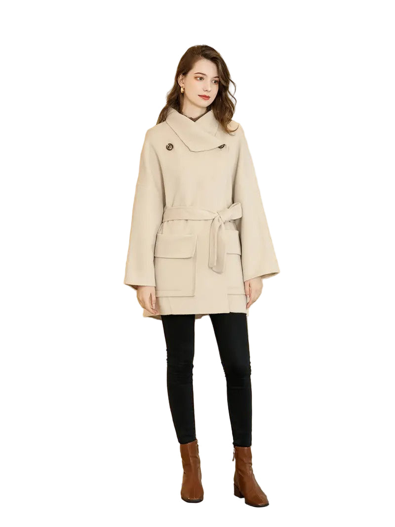 Damski Płaszcz z Paskiem