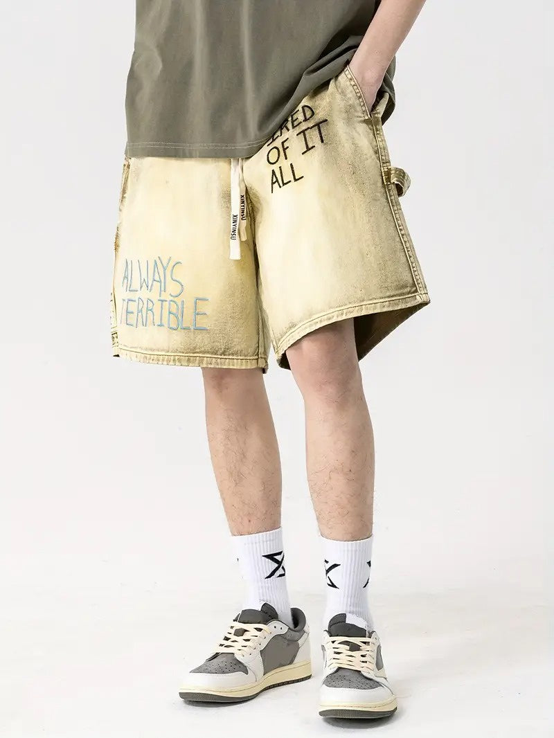 Męskie Szorty z Sznurkiem w Pasie