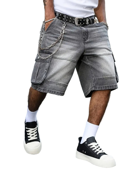 Męskie Szorty z Wieloma Kieszeniami