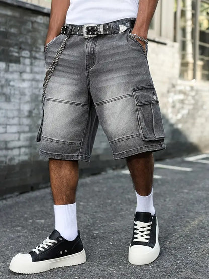 Męskie Szorty z Wieloma Kieszeniami