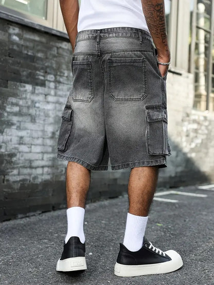 Męskie Szorty z Wieloma Kieszeniami